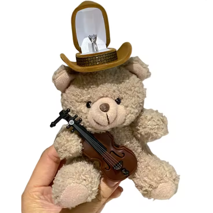 oso de peluche con anillo sorpresa