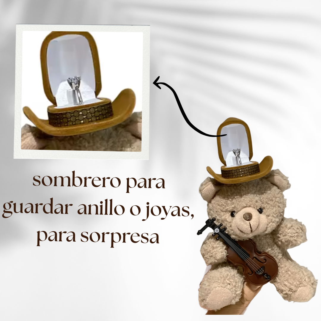 oso de peluche con anillo sorpresa